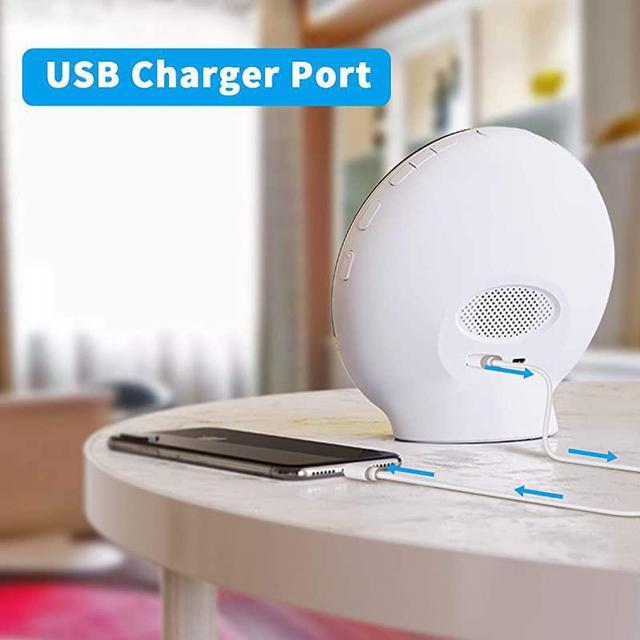 Alt view image 6 of 7 - Sunrise Alarm Clock Wake up Light up Alarm Clock Sunrise  Wake up Light Alarm Clock for Bedroom Sunlight Alarm Clock Kids Smart Digital Clock Radio Gradual Light Color Changing Dawn Simulator
