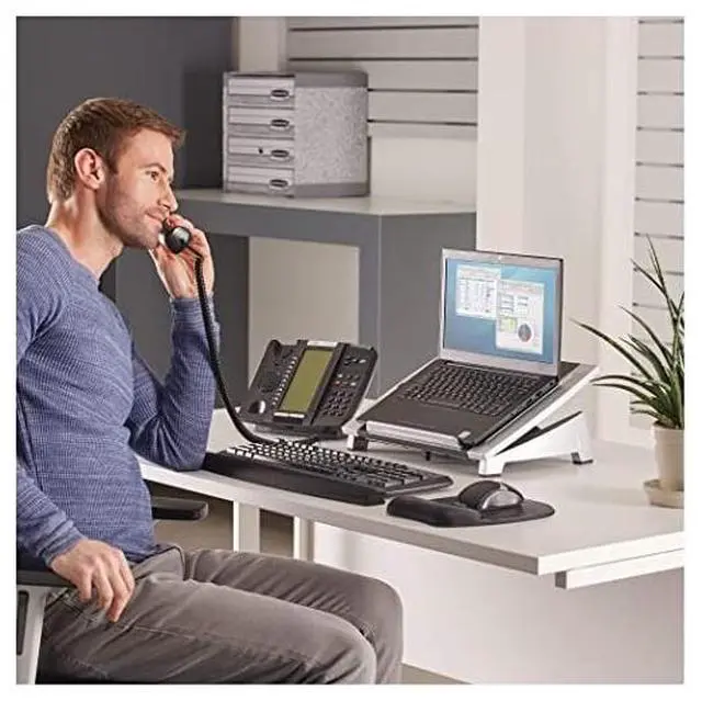 Alt view image 5 of 6 - Office Suites Laptop Riser 8032001BLACKSILVERmedium