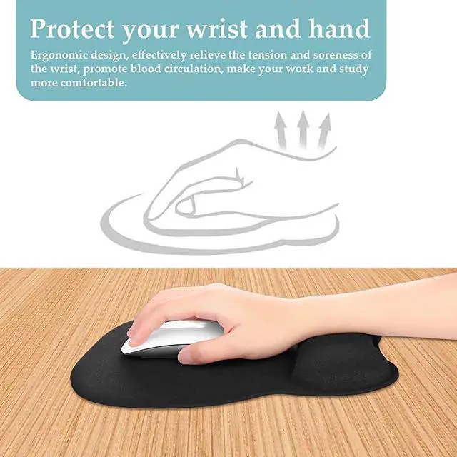 Alt view image 3 of 7 - Gaming Mouse Pad with Wrist Support NonSlip Base Mouse Mat for Internet Cafe Home Office