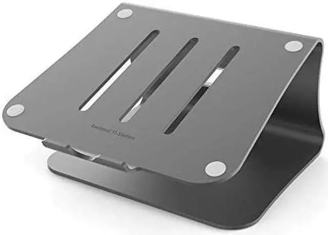 Alt view image 2 of 7 - Laptop Stand -  Aluminum Cooling Computer Stand: [Update Version] Stand, Holder for Apple MacBook Air, MacBook Pro, All Notebooks, Grey (Patented)