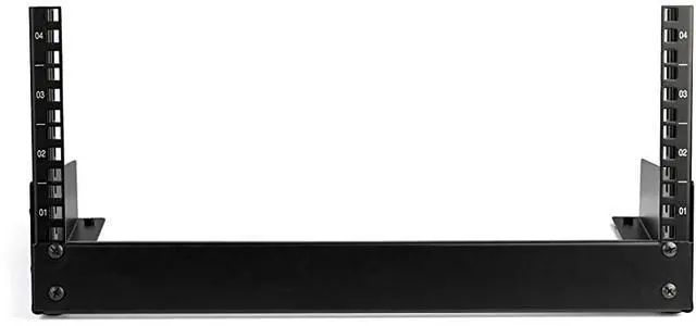 Alt view image 3 of 6 - 4U Open Frame Desktop Rack 2 Post Free Standing Network Equipment Rack for up to 66 lbs RK4OD