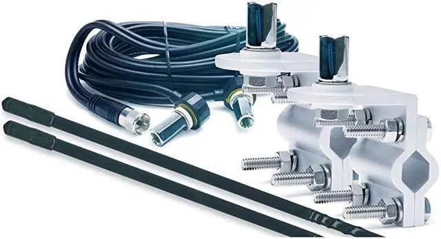 Main image of RPPS23KB Platinum Series Black 3 1000W Dual Mirror Mount CB Antenna Kit