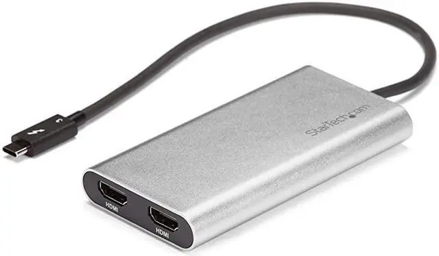 Main image of com Thunderbolt 3 to Dual HDMI 20 Adapter 4K 60Hz Thunderbolt 3 Certified Dual Monitor HDMI Video Converter Adapter Mac Windows compatible Dual 4K Display HDMI TB32HD24K60