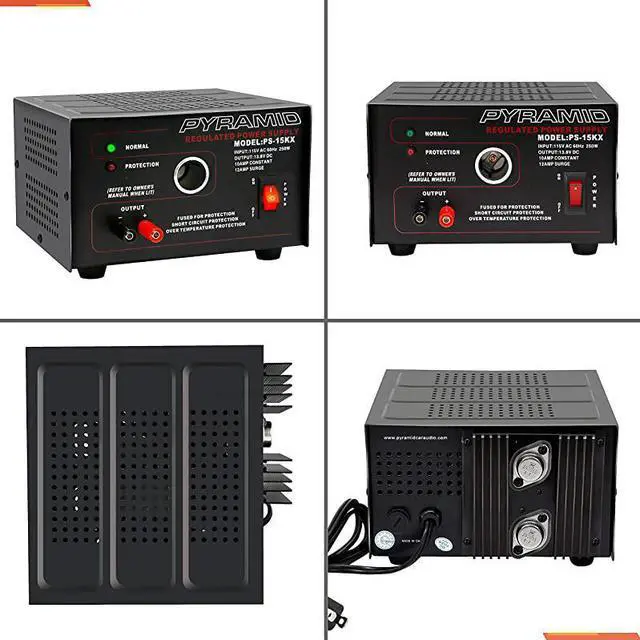 Alt view image 2 of 6 - Universal Compact Bench Power Supply 10 Amp Linear Regulated Home Lab Benchtop ACtoDC Converter w 138 Volt DC 115V AC 250W Input Screw Type Terminal 12V Car Cigarette Lighter  PS15K5