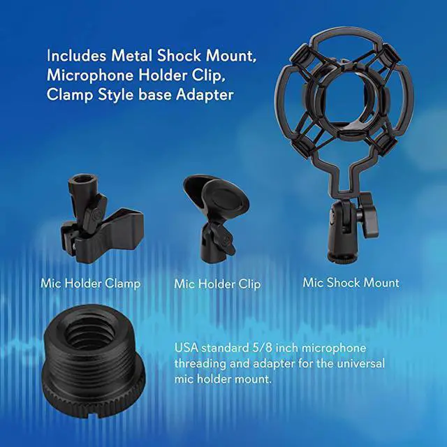 Alt view image 2 of 7 - Suspension Microphone Boom Stand Simple ClampStyle Installation Desktop Scissor Spring Arm Mic Stand w Shock Mount Quick Setup attached Maximum Mic Arm Extension Dst= 226 ft  PMKSH01