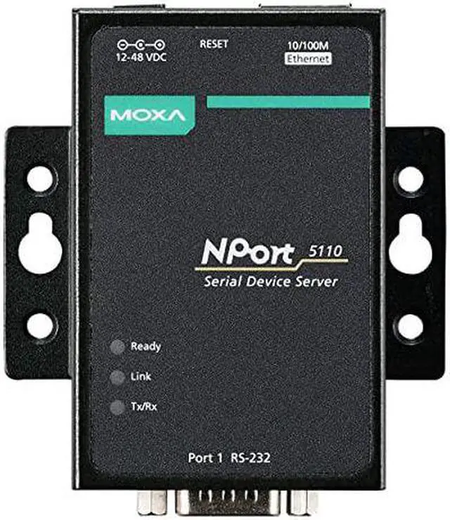 Main image of NPort 5110-1 Port Serial Device Server, 10/100 Ethernet, RS232, DB9 Male