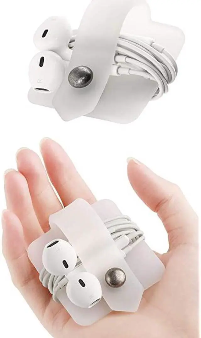 Alt view image 5 of 7 - Cord Organizer Earbuds Holder Earphone Wrap Earphones Organizer Headset Headphone Earphone Wrap Winder Cord Manager Cable Winder Set of 3