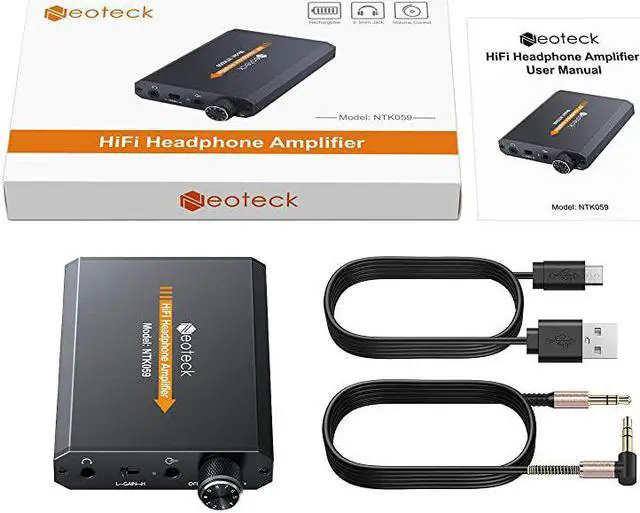 Alt view image 7 of 7 - 35mm Headphone Amplifier TwoStage Gain Switch Portable HiFi Headset Amplifier Aluminum Matte Surface