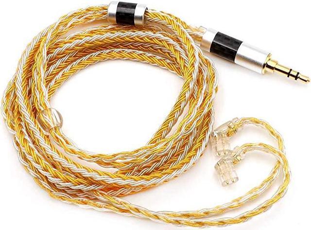 Strauss & Wagner Hagen Braided OFC Silver 3-In-1 Upgrade Cable for Sen