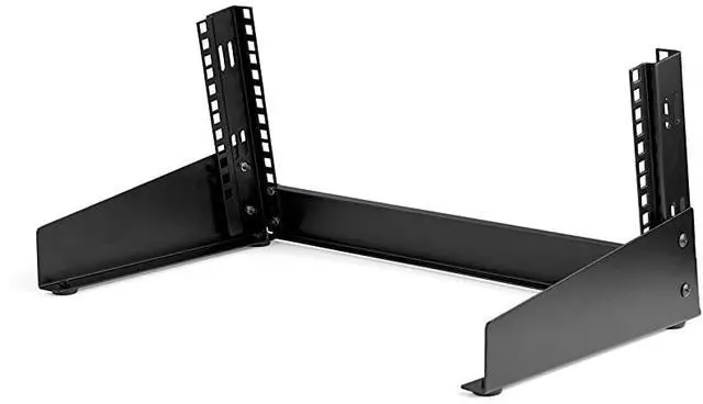 Alt view image 2 of 6 - 4U Open Frame Desktop Rack 2 Post Free Standing Network Equipment Rack for up to 66 lbs RK4OD