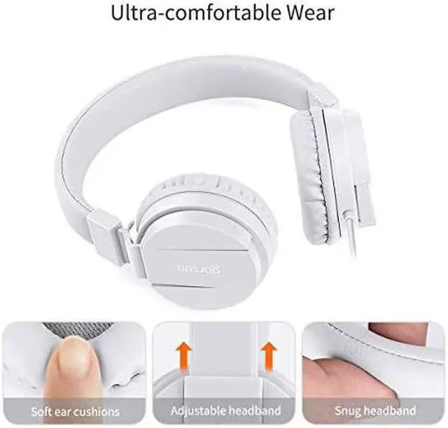 Alt view image 2 of 7 - Kids Headphones,  Lightweight Stereo Wired Children's Headsets for Kids Adults Adjustable Headband Toddler Headset for Smartphones Computer Pad Earphones
