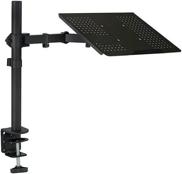 Alt view image 2 of 7 - Laptop Desk Stand Mount | Articulating Vented Laptop Tray Mount | Fully Adjustable Laptop Arm Mount | Single Laptop Desk Extension with C-Clamp | Heavy-Duty Laptop Desk Stand (MI-4352LT)