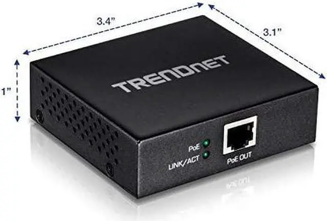 Alt view image 2 of 5 - Gigabit PoE+ RepeaterAmplifier TPEE100 1 x Gigabit PoE+ In Port 1 x Gigabit PoE Out Port Extends 100m for Total Distance Up to 200m 656 ft Supports PoE 154W PoE+ 30W Black