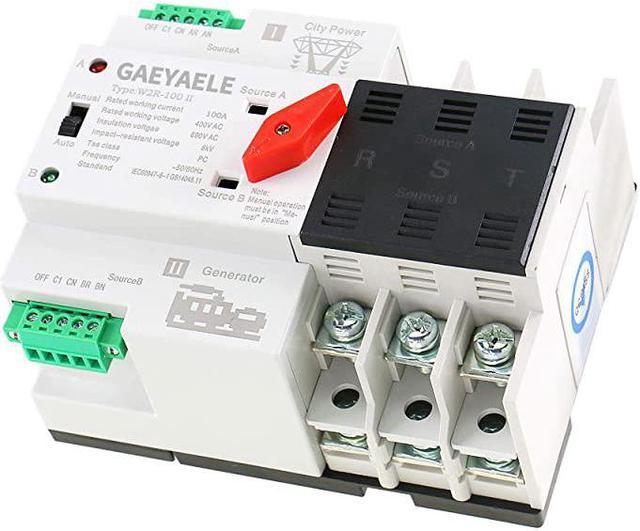 W2R3P Din Rail Mounted Automatic Transfer Switch Three Phase ATS