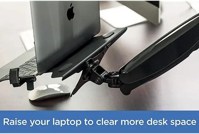 Alt view image 5 of 7 - Laptop Desk Arm | Swivel Laptop Stand with Gas Spring Arm | Height Adjustable Laptop Arm Mount for MacBook Dell HP 1117 Inch Laptops