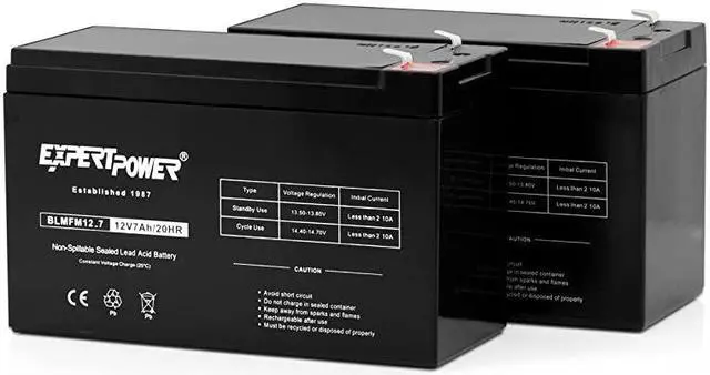 Alt view image 3 of 4 - Standard 12V 7AH Rechargeable SLA Battery EXP12702 2 Pack