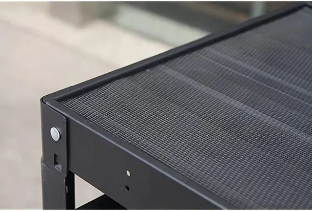 Alt view image 4 of 7 - AV Presentation Cart Stand for Video Projector TV Laptop Computers PrintersMetal Construction Rolling Storage Cart with Adjustable Shelves 4 Wheels 4 Outlets 12ft Cord Black