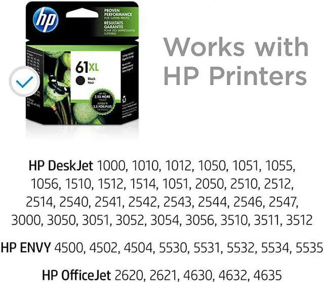 Alt view image 2 of 6 - 61XL | Ink Cartridge | Black | CH563WN