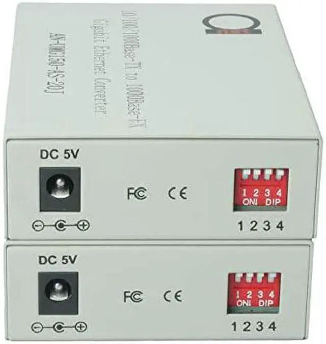 Alt view image 3 of 7 - Mode SC WDM Fiber BiDi Gigabit Media Converter Builtin Fiber Module 20km 1242 Miles to UTP Cat5e Cat6 10 100 1000 RJ45 Auto Sensing Gigabit or Fast Ethernet Speed 1 Pair