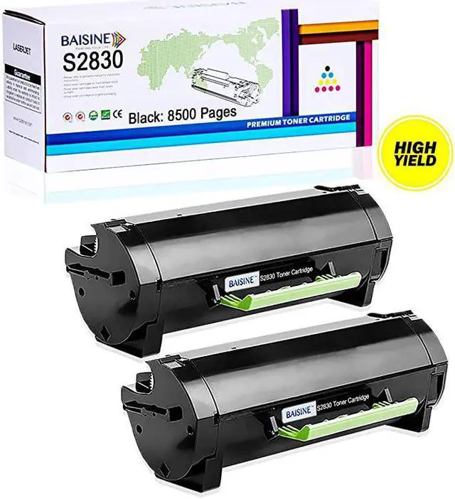 Main image of 2 Pack Compatible Dell S2830 High Yield Laser Toner Cartridge Replacement for Dell S2830 S2830dn 2830dn 2830 dn Printer Ink 8500 Pages 2 Black