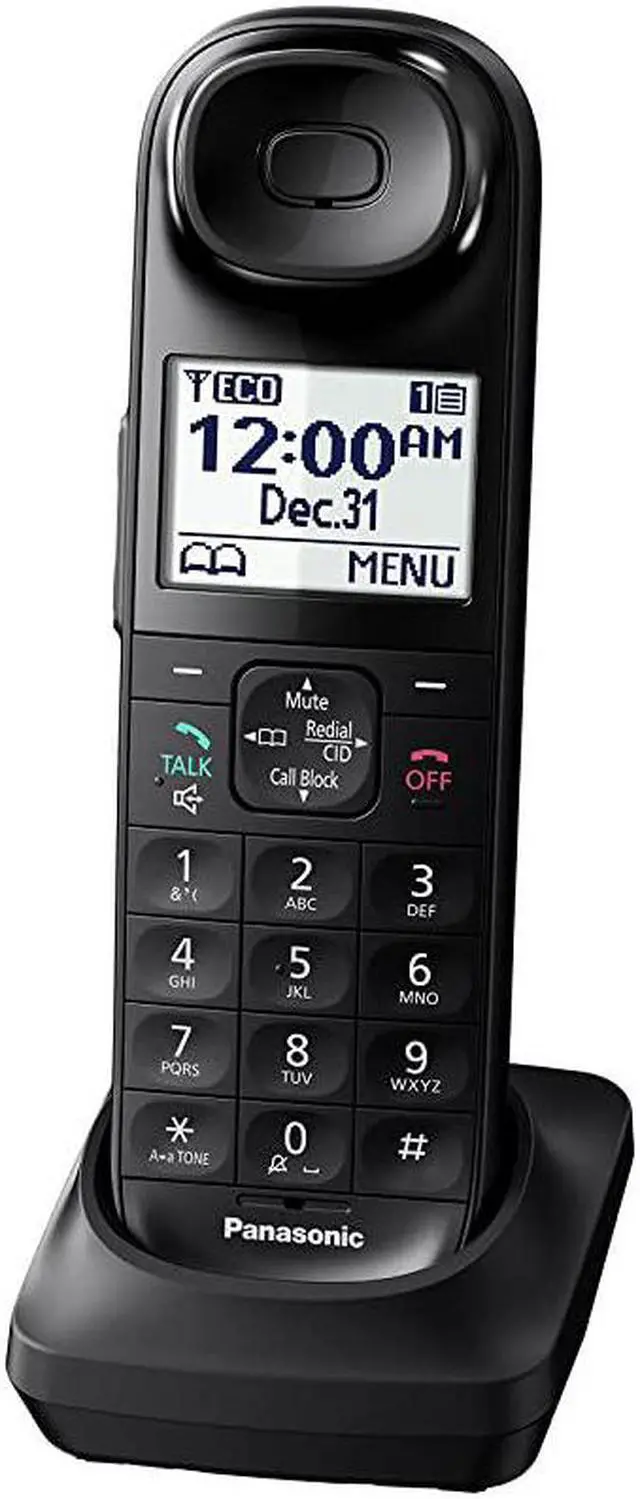 Alt view image 3 of 7 - Cordless Phone Handset Accessory Compatible with KXTGL432 KXTGL433 Series Cordless Phone Systems KXTGLA40B Black