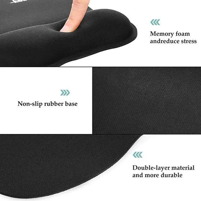 Alt view image 2 of 7 - Gaming Mouse Pad with Wrist Support NonSlip Base Mouse Mat for Internet Cafe Home Office