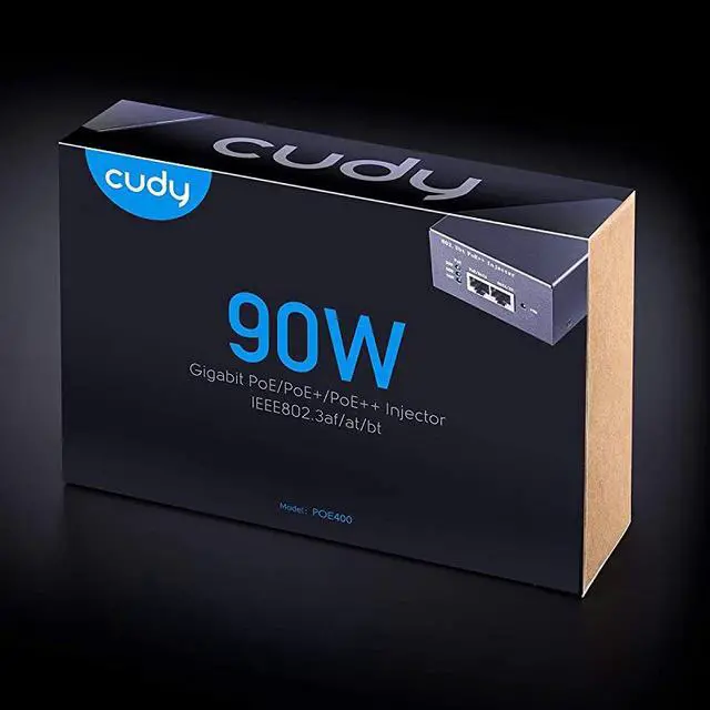 Alt view image 7 of 7 - POE400 90W Gigabit Ultra PoE++ Injector Adapter, IEEE 802.3 bt /802.3at/802.3af Compliant, Up to 90W Ultra Power Supply, 10/100/1000Mbps Shielded RJ-45, Plug & Play, Metal housing