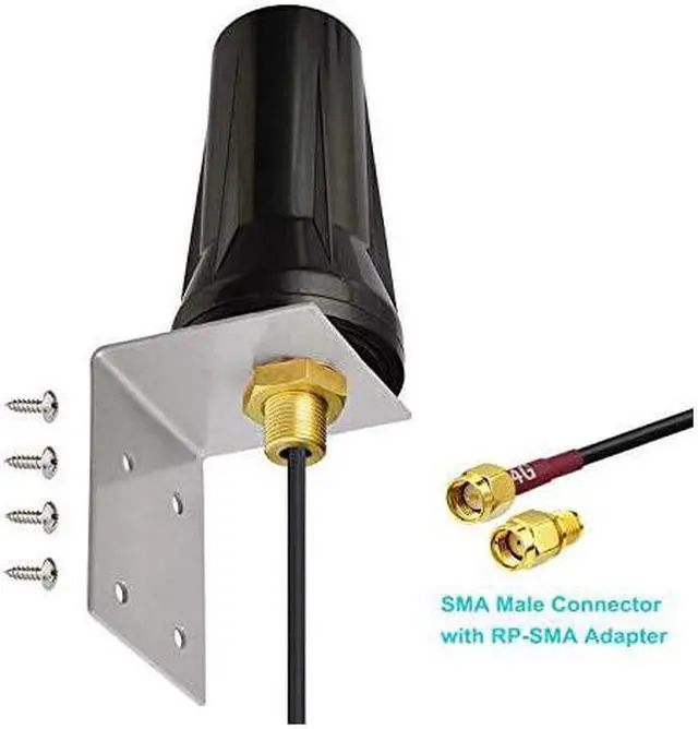 Alt view image 5 of 7 - 4G LTE Outdoor Wall Mount Waterproof Antenna SMA Male Antenna Compatible with Verizon ATT TMobile Sprint 4G LTE Router Gateway Modem Cell Phone Signal Booster Cellular Amplifier Trail Camera