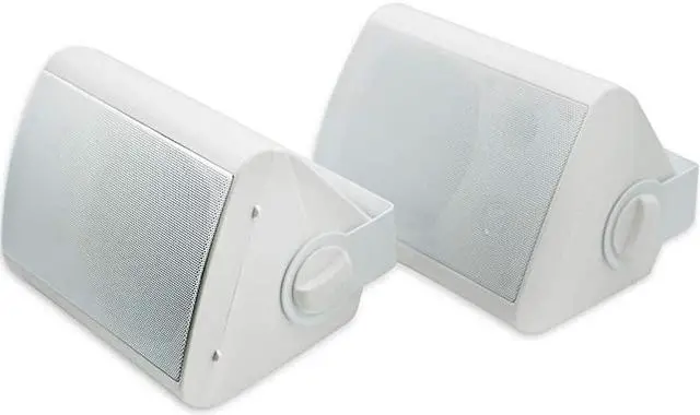 Alt view image 4 of 6 - 5 25 Inches 200 Watts Indoor Outdoor Patio Bluetooth Speakers with Superior Stereo Dome Tweeter All Weather Wired Wall Mount System White
