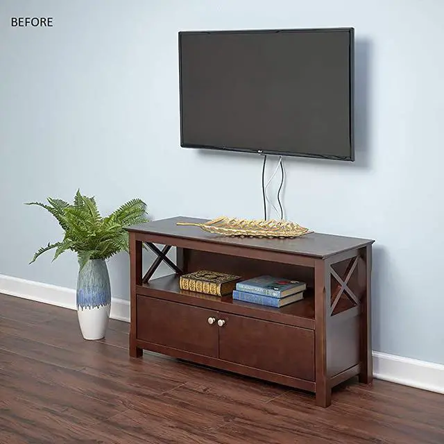 Alt view image 5 of 6 - Cord Management Kit, In Wall Flat Screen TV Wire and Cable Hider Organizer, Recessed In Wall System, White, ZKT101