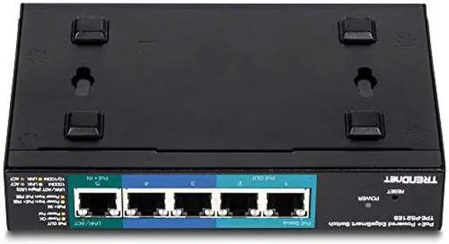 Alt view image 6 of 6 - 5Port Gigabit PoE+ Powered EdgeSmart Switch with PoE Pass Through TPEP521ES 1 x Gigabit PoE+ Input 2 x Gigabit PoE Output 2 x Gigabit 18W PoE Budget Managed Switch WallMountable