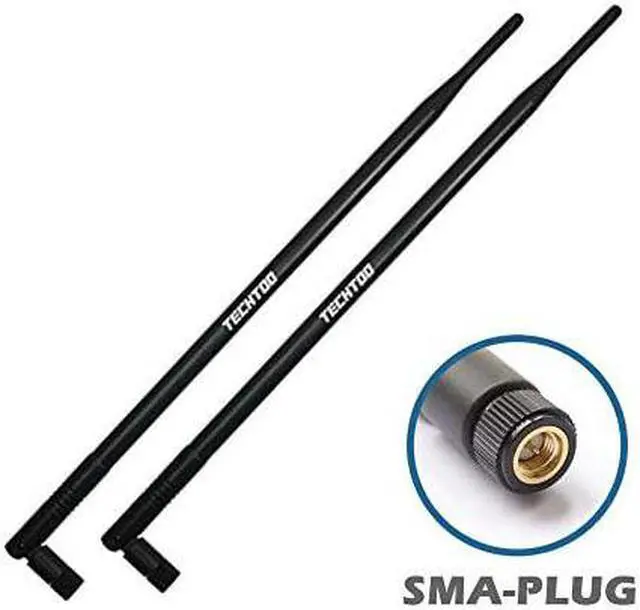 Main image of 9dBi WiFi Antenna with SMA Male (SMA-Plug) Connector Compatible W/Foscam Anran Haloview IP Camera & Other Wireless Security Camera Antenna - 2.4Ghz Wireless Networking Device (SMA-Plug 2Pack)