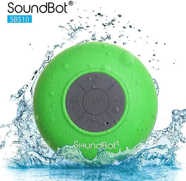 Main image of SB510 HD Water Resistant Bluetooth Wireless Shower Speaker HandsFree Portable Speakerphone w 6Hrs of Playtime Builtin Mic Control Buttons Detachable Suction Cup for Indoor Outdoor