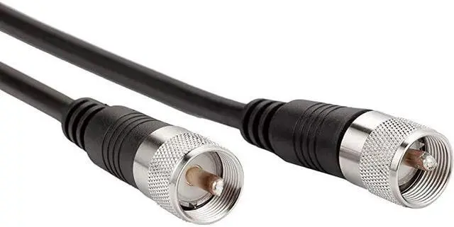 Alt view image 2 of 2 - RG8x Coaxial Cable 100 ft CB Coax Cable  UHF PL259 Male to Male Low Loss CB Antenna Cables 50 Ohm for HAM Radio Antenna Analyzer Dummy Load SWR Meter