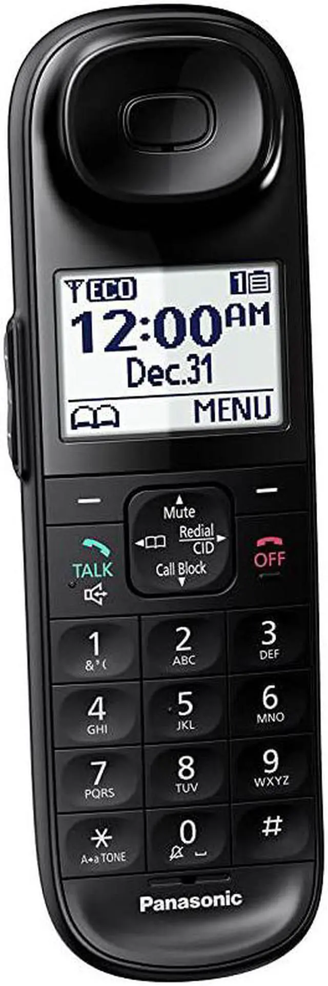 Alt view image 5 of 7 - Cordless Phone Handset Accessory Compatible with KXTGL432 KXTGL433 Series Cordless Phone Systems KXTGLA40B Black