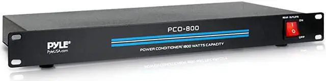 Main image of 8Outlet Rack Mount Power Conditioner 15 Amp 1800W Black AC Surge Protector Suppressor Wall Power Strip w Multi Rear Socket Outlet For Home Electrical Appliance Computer Components  PCO800