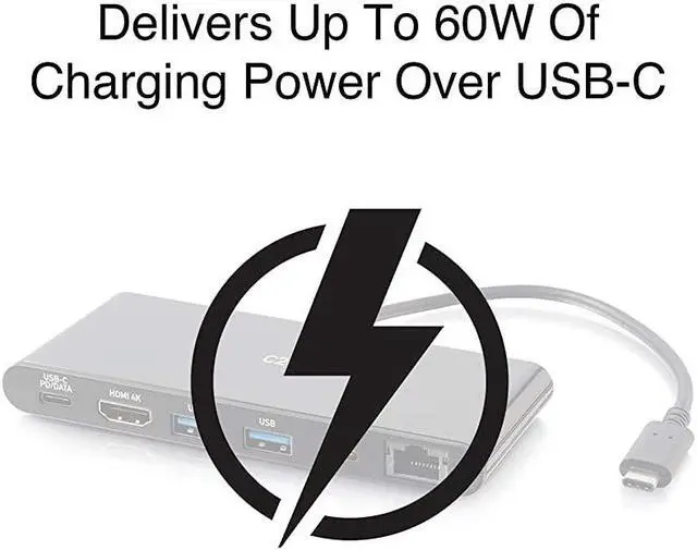 Alt view image 3 of 7 - USBC Laptop Docking Station Charges Your Laptop Transfers Data Connects to Your Monitor Hub is Compatible with USBC Thunderbolt 3 Laptops MacBooks Microsoft Surface Dell 28845 Black