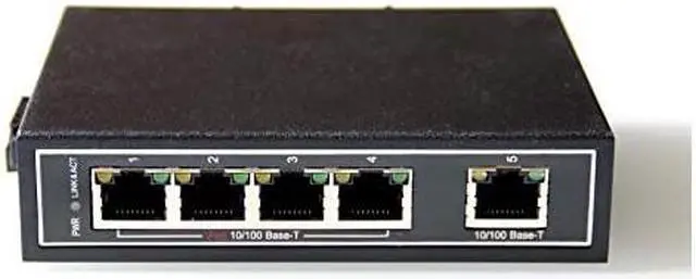 Main image of WDH5ETPOE 10100Mbps Unmanaged 5Port PoE Industrial Ethernet Switches with DIN RailWallMount Fanless30?~75?