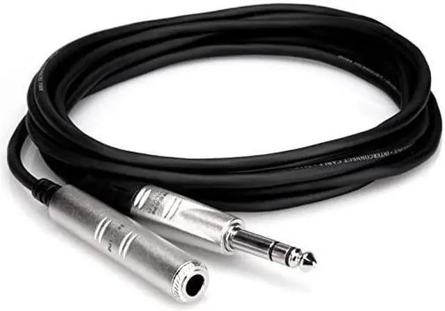 Alt view image 2 of 2 - HXSS025 REAN 14 TRS to 14 TRS Pro Headphone Extension Cable 25 Feet