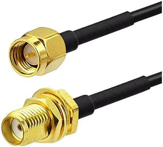 Alt view image 3 of 5 - SMA Male to SMA Female Bulkhead Mount RG174 Antenna Extension Cable 3m 10 feet (2-Pack) Compatible with 4G LTE Router Gateway Modem Mobile Cellular Receiver