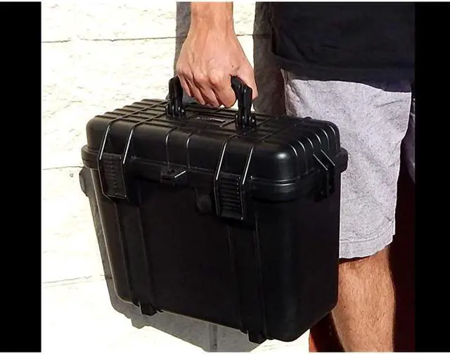 Alt view image 5 of 7 - Wireless Microphone Hard Case 8 Slot Mic Case Fits Sennheiser Shure Mic AudioTechnica Microphones and More Wireless Mic System Transmitter Receiver Microphones