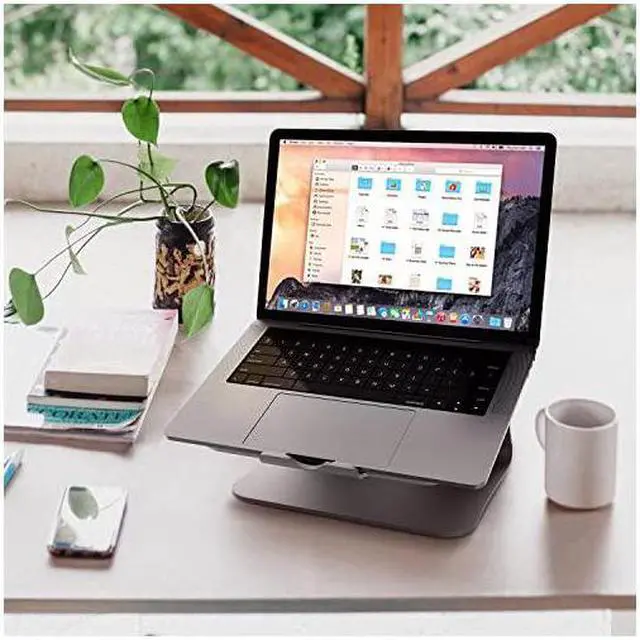 Alt view image 7 of 7 - Laptop Stand -  Aluminum Cooling Computer Stand: [Update Version] Stand, Holder for Apple MacBook Air, MacBook Pro, All Notebooks, Grey (Patented)