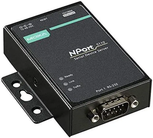 Alt view image 2 of 2 - NPort 5110-1 Port Serial Device Server, 10/100 Ethernet, RS232, DB9 Male