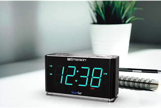 Alt view image 3 of 7 - SmartSet Alarm Clock Radio with Bluetooth Speaker Charging StationPhone Chargers with USB port for iPhoneiPadiPodAndroid and Tablets ER100301