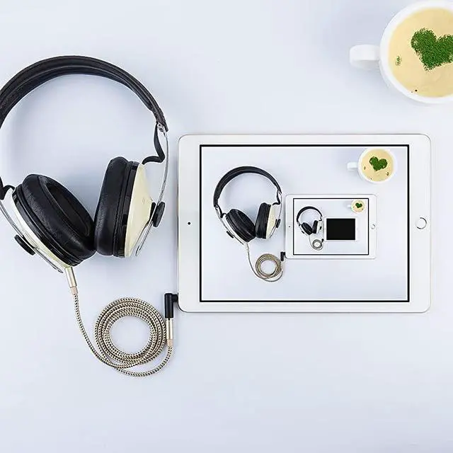 Alt view image 6 of 7 - Angle 35mm Audio Adapter 18 TRRS Stereo Headphone Connector Male to Female Compatible with Headset Tablets MP3 PlayersGame ControllerSpeakersBlack