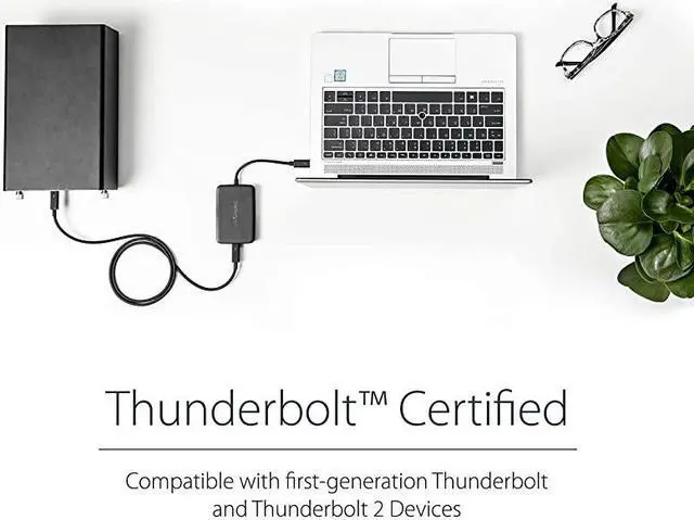 Alt view image 5 of 7 - com Thunderbolt 3 to Thunderbolt 2 Adapter TB3 Laptop to TB2 Displays Devices Thunderbolt 2 20Gbps or Thunderbolt 1 10Gbps Converter Thunderbolt 3 Certified WindowsMac TBT3TBTADAP