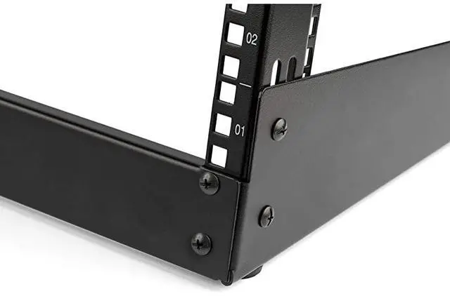 Alt view image 6 of 6 - 4U Open Frame Desktop Rack 2 Post Free Standing Network Equipment Rack for up to 66 lbs RK4OD