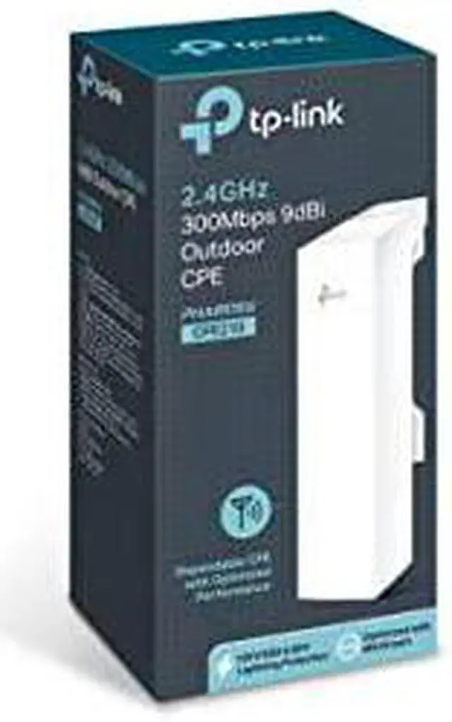 Alt view image 6 of 6 - 2.4GHz N300 Long Range Outdoor CPE for PtP and PtMP Transmission | Point to Point Wireless Bridge | 9dBi, 5km+ | Passive PoE Powered w/ Free PoE Injector | Pharos Control (CPE210) , White