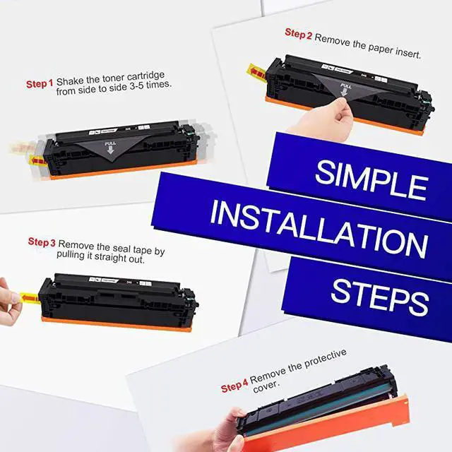 Alt view image 5 of 7 - Compatible Toner Cartridge Replacement for 046 046H CRG046 for Color ImageCLASS MF733Cdw MF731Cdw MF735Cdw LBP654Cdw Laser Printer Black Cyan Magenta Yellow