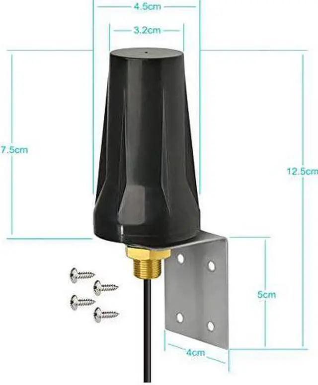 Alt view image 3 of 7 - 4G LTE Outdoor Wall Mount Waterproof Antenna SMA Male Antenna Compatible with Verizon ATT TMobile Sprint 4G LTE Router Gateway Modem Cell Phone Signal Booster Cellular Amplifier Trail Camera